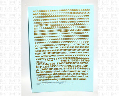 Lowercase Mid Century Gothic Letter Alphabet