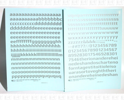 Lowercase Mid Century Gothic Letter Alphabet