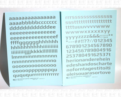 Lowercase Mid Century Gothic Letter Alphabet