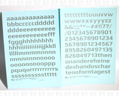 Lowercase Mid Century Gothic Letter Alphabet