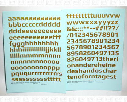 Lowercase Mid Century Gothic Letter Alphabet