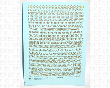 Modern Gothic Letter Number Alphabet