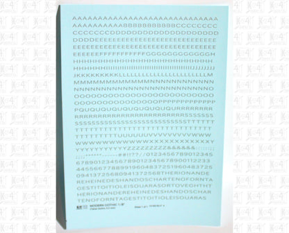 Modern Gothic Letter Number Alphabet