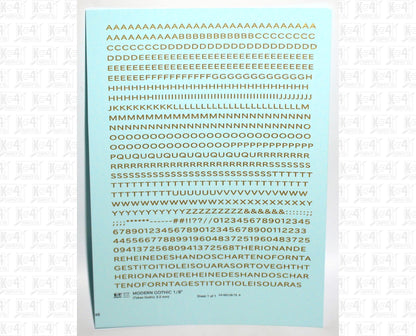 Modern Gothic Letter Number Alphabet