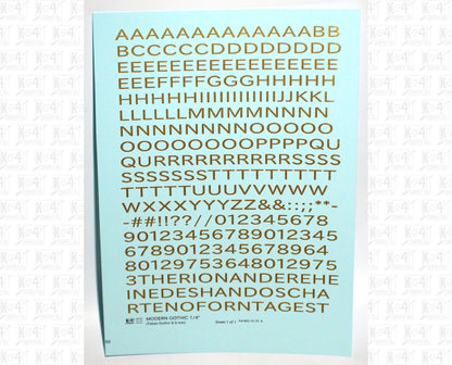 Modern Gothic Letter Number Alphabet