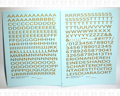 Modern Gothic Letter Number Alphabet