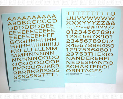 Modern Gothic Letter Number Alphabet
