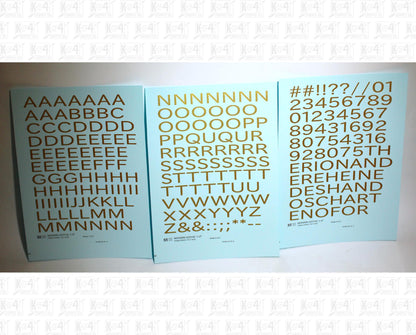 Modern Gothic Letter Number Alphabet