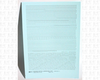 Lowercase Modern Gothic Letter Number Alphabet