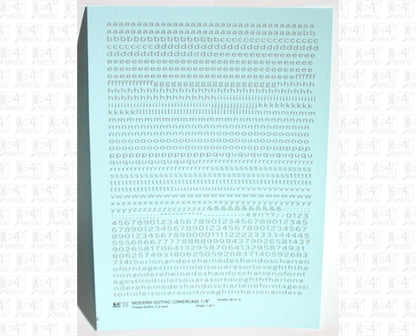 Lowercase Modern Gothic Letter Number Alphabet