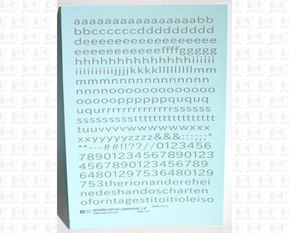 Lowercase Modern Gothic Letter Number Alphabet