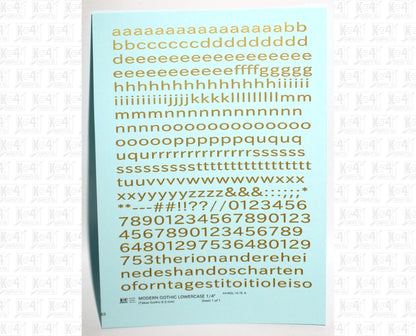 Lowercase Modern Gothic Letter Number Alphabet