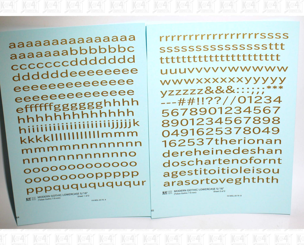 Lowercase Modern Gothic Letter Number Alphabet