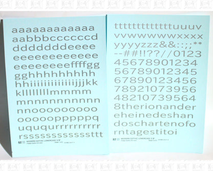Lowercase Modern Gothic Letter Number Alphabet