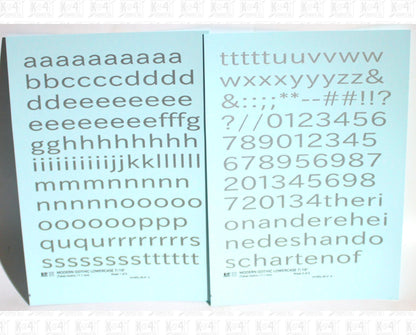 Lowercase Modern Gothic Letter Number Alphabet