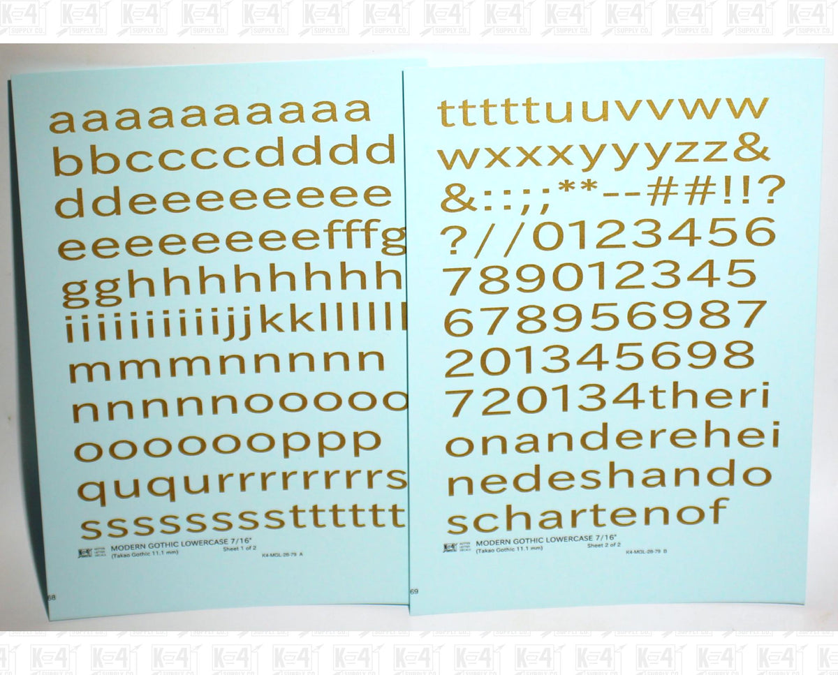 Lowercase Modern Gothic Letter Number Alphabet
