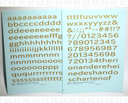 Lowercase Modern Gothic Letter Number Alphabet