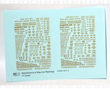 Maintenance Of Way (MOW) Data and Markings