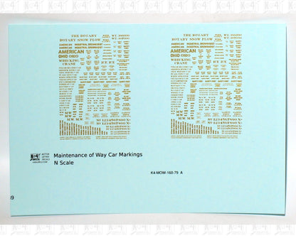 Maintenance Of Way (MOW) Data and Markings
