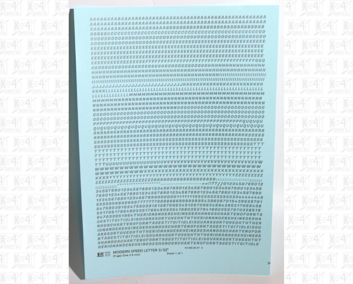 Modern Speed Letter Letter Number Alphabet