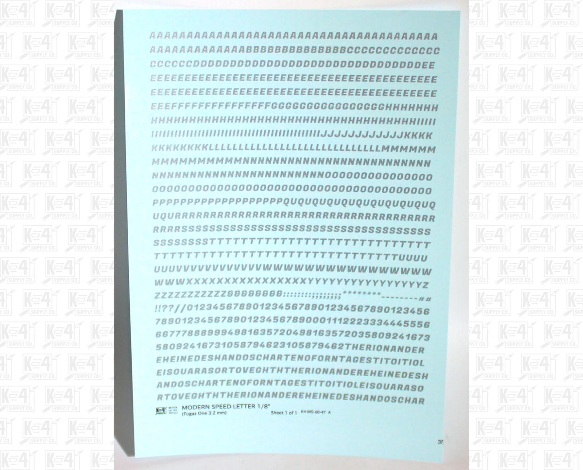Modern Speed Letter Letter Number Alphabet