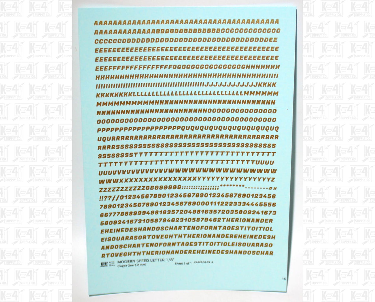 Modern Speed Letter Letter Number Alphabet