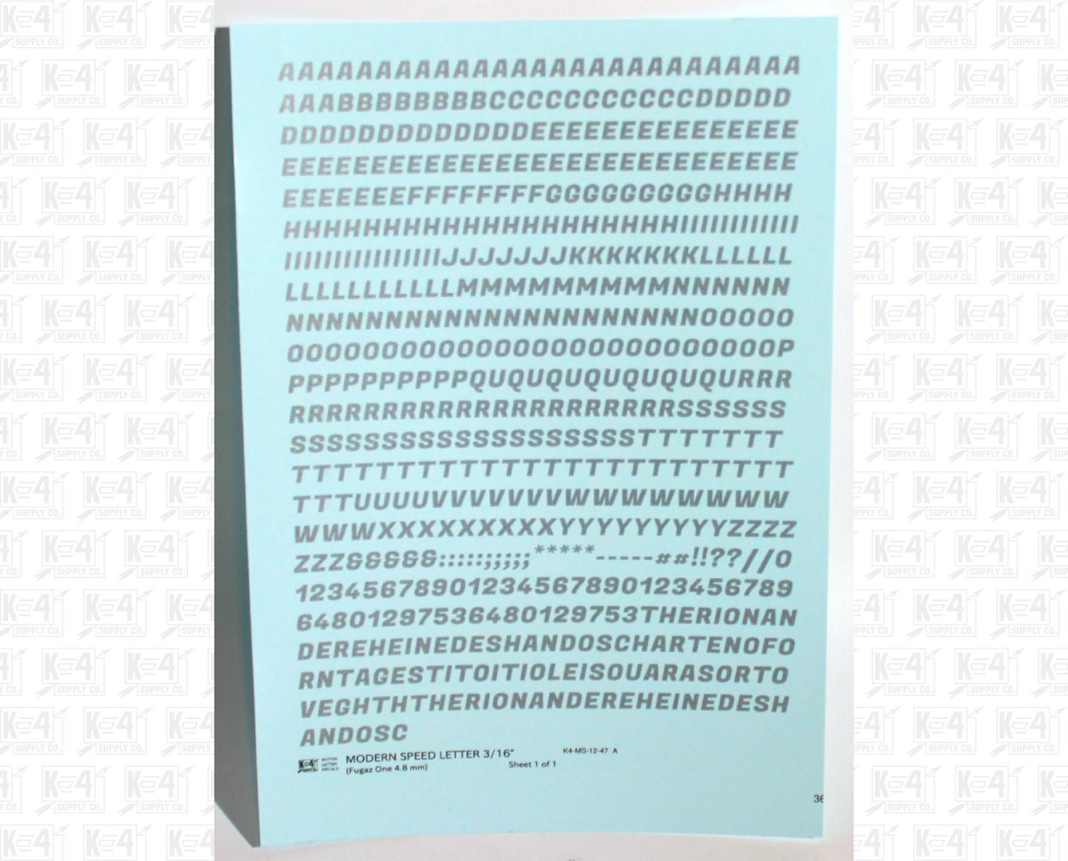 Modern Speed Letter Letter Number Alphabet
