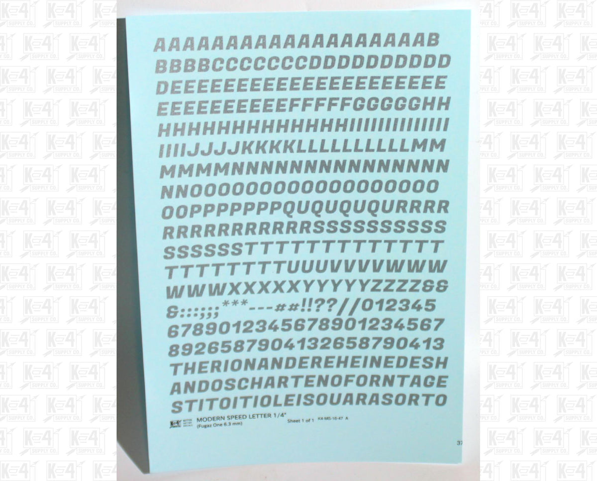 Modern Speed Letter Letter Number Alphabet