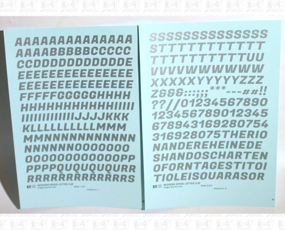 Modern Speed Letter Letter Number Alphabet
