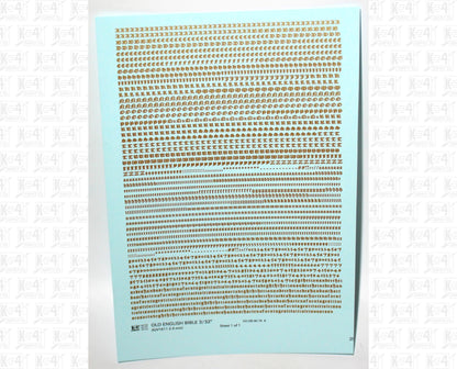 Old English Bible Letter Number Alphabet