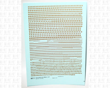 Old English Bible Letter Number Alphabet