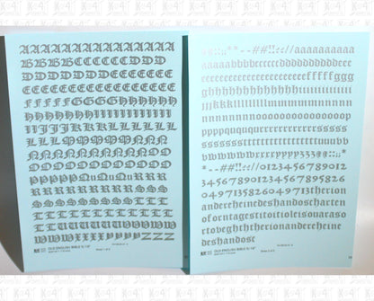 Old English Bible Letter Number Alphabet
