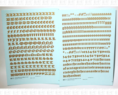 Old English Bible Letter Number Alphabet