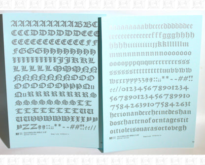 Old English Bible Letter Number Alphabet