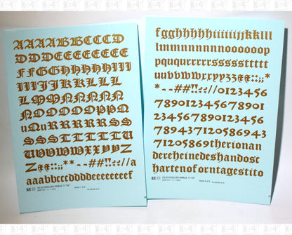 Old English Bible Letter Number Alphabet