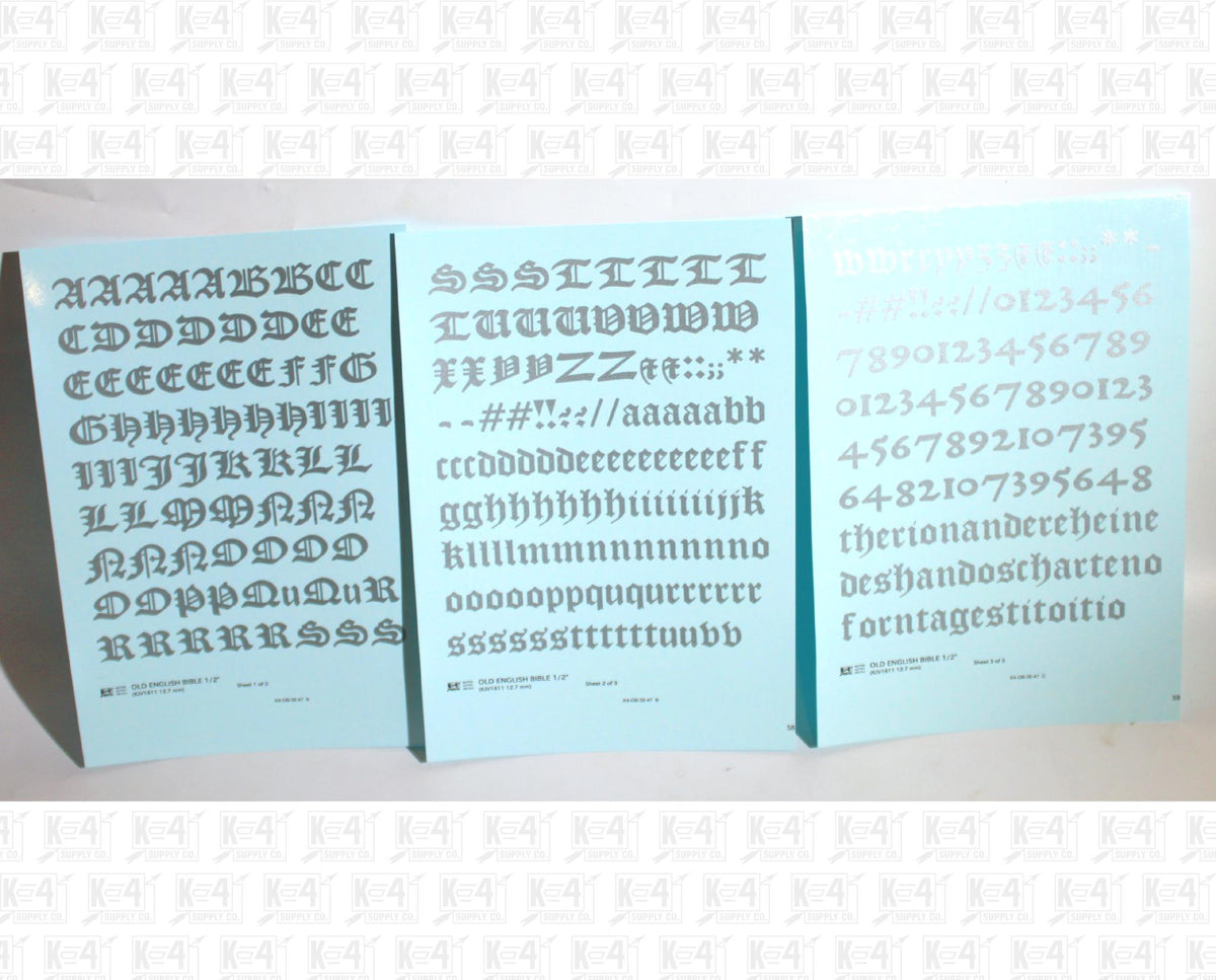 Old English Bible Letter Number Alphabet