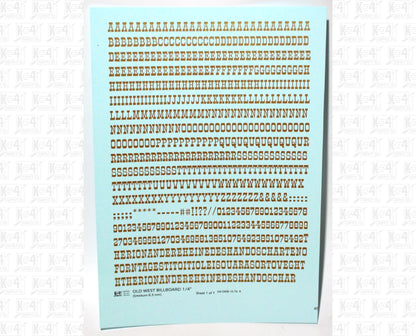 Old West Billboard Letter Number Alphabet