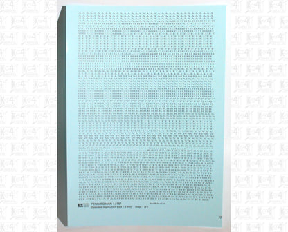Penn Roman Letter Number Alphabet