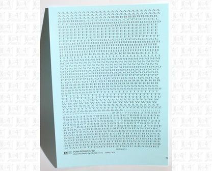 Penn Roman Letter Number Alphabet