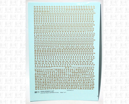 Penn Roman Letter Number Alphabet