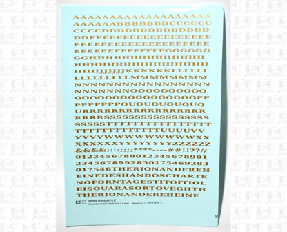 Penn Roman Letter Number Alphabet