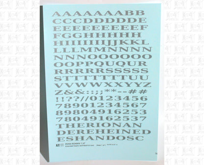 Penn Roman Letter Number Alphabet