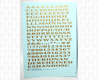 Penn Roman Letter Number Alphabet
