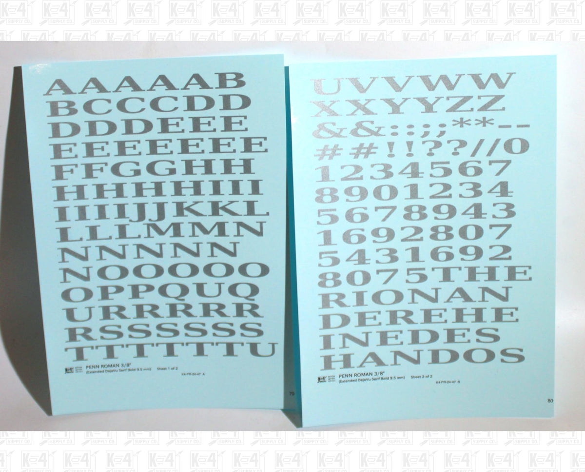 Penn Roman Letter Number Alphabet