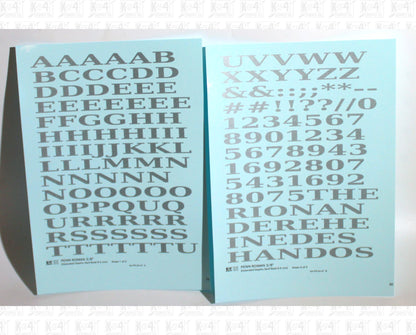 Penn Roman Letter Number Alphabet