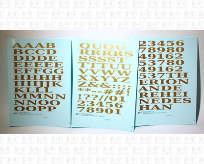 Penn Roman Letter Number Alphabet