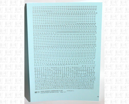 Lowercase Penn Roman Letter Number Alphabet