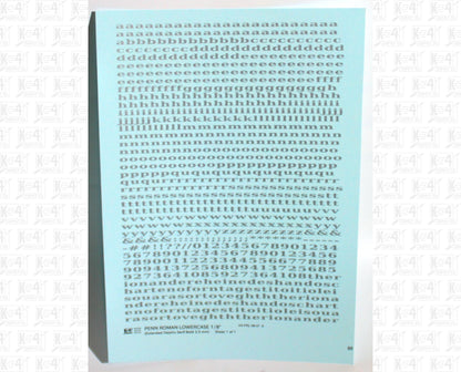 Lowercase Penn Roman Letter Number Alphabet