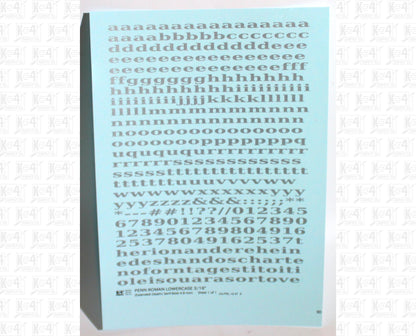 Lowercase Penn Roman Letter Number Alphabet