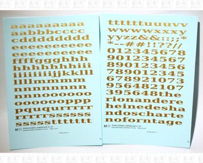 Lowercase Penn Roman Letter Number Alphabet